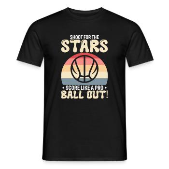 Visez les étoiles, marquez comme un pro, sortez ! - T-shirt homme - noir - Devant - AI Model Male 178 light (178cm)