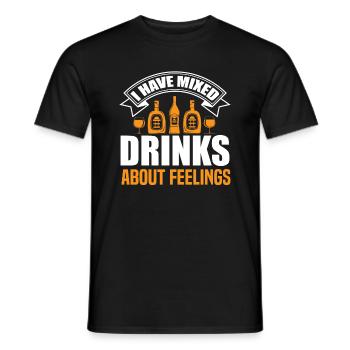 Ich habe Drinks über Gefühle gemixt. - Männer T-Shirt - Schwarz - Vorne - AI Model Male 178 light (178cm)