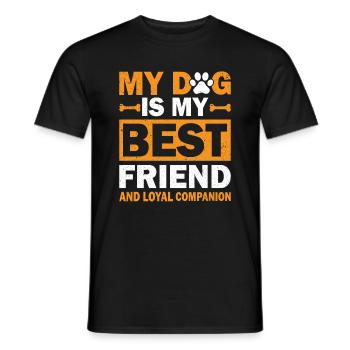 Mon chien est mon meilleur ami et mon fidèle compagnon - T-shirt homme - noir - Devant - AI Model Male 178 light (178cm)