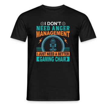 Je n’ai pas besoin de gestion de la colère, j’ai juste besoin d’une bette - T-shirt homme - noir - Devant - AI Model Male 178 light (178cm)