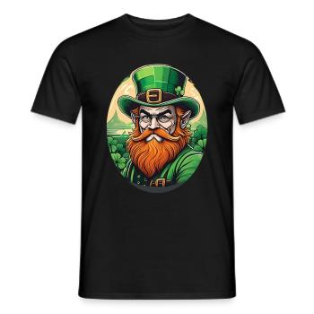 Lutin Trèfle de la Saint-Patrick - T-shirt homme - noir - Devant - AI Model Male 178 light (178cm)