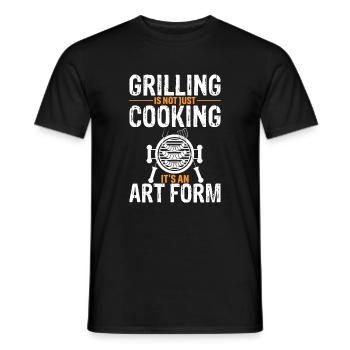 Grilling Is Not Just Cooking, It's An Art Form. - Men's T-Shirt - black - Front - AI Model Male 178 light (178cm)