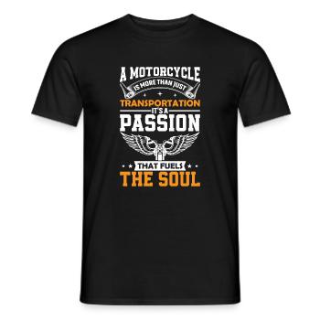 A Motorcycle Is More Than Just Transportation, It' - Men's T-Shirt - black - Front - AI Model Male 178 light (178cm)