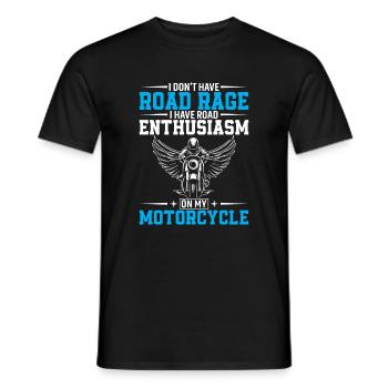 Je n’ai pas de rage au volant, j’ai de l’enthousiasme sur la route - T-shirt homme - noir - Devant - AI Model Male 178 light (178cm)