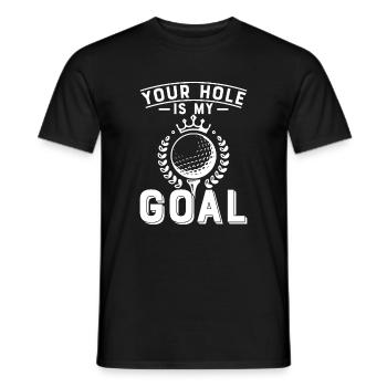 Votre trou est mon objectif - T-shirt homme - noir - Devant - AI Model Male 178 light (178cm)