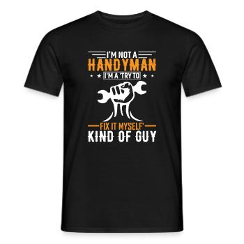 Ich bin kein Handwerker, ich bin ein 'Versuch, es selbst zu reparieren' k - Männer T-Shirt - Schwarz - Vorne - AI Model Male 178 light (178cm)