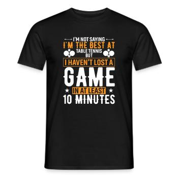 Ich sage nicht, dass ich der Beste im Tischtennis bin, aber ich - Männer T-Shirt - Schwarz - Vorne - AI Model Male 178 light (178cm)
