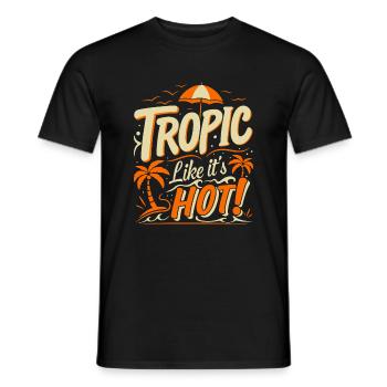 Tropique comme s’il faisait chaud ! - T-shirt homme - noir - Devant - AI Model Male 178 light (178cm)