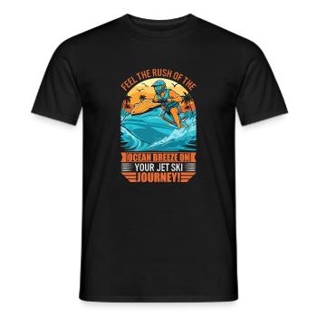 Spüren Sie das Rauschen der Meeresbrise auf Ihrem Jetski - Männer T-Shirt - Schwarz - Vorne - AI Model Male 178 light (178cm)