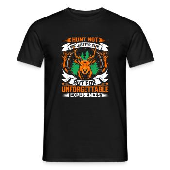 Jagen Sie nicht nur auf Wild, sondern auf unvergessliche Erlebnisse - Männer T-Shirt - Schwarz - Vorne - AI Model Male 178 light (178cm)