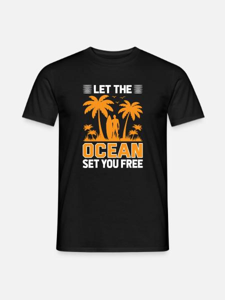 Laissez l’océan vous libérer. - T-shirt homme - noir
