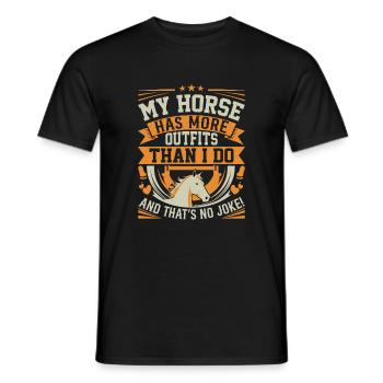 Mon cheval a plus de tenues que moi - et c’est n - T-shirt homme - noir - Devant - AI Model Male 178 light (178cm)