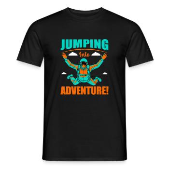 Sautez dans l’aventure ! - T-shirt homme - noir - Devant - AI Model Male 178 light (178cm)