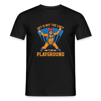 Sky is not the limit, it's my playground - Men's T-Shirt - black - Front - AI Model Male 178 light (178cm)