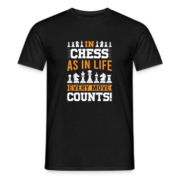 Aux échecs, comme dans la vie, chaque coup compte ! - T-shirt homme - noir - Devant - AI Model Male 178 light (178cm)