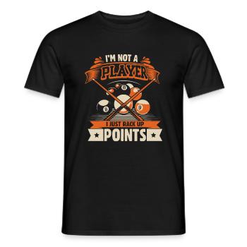 Je ne suis pas un joueur, j’accumule juste des points. - T-shirt homme - noir - Devant - AI Model Male 178 light (178cm)