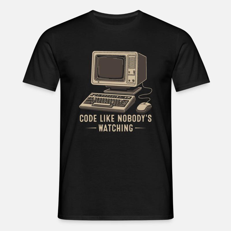Code like nobody's watching. - Men's T-Shirt - black