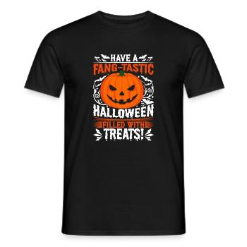 Habt ein fang-tastisches Halloween voller Leckereien! - Männer T-Shirt - Schwarz - Vorne - AI Model Male 178 light (178cm)