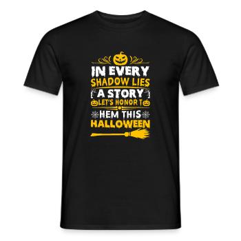 In every shadow lies a story; let’s honor them thi - Men's T-Shirt - black - Front - AI Model Male 178 light (178cm)