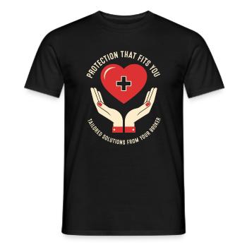 Protection that fits you – tailored solutions from - Men's T-Shirt - black - Front - AI Model Male 178 light (178cm)