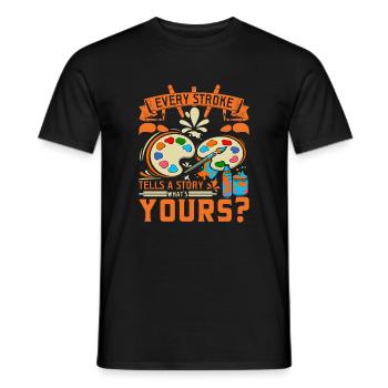Die Bürsten in der Hand, Träume im Kopf. - Männer T-Shirt - Schwarz - Vorne - AI Model Male 178 light (178cm)