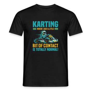 Karting : où « juste un peu de contact » n’est pas - T-shirt homme - noir - Devant - AI Model Male 178 light (178cm)