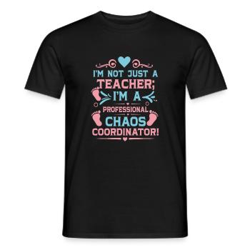 Je ne suis pas seulement un enseignant ; Je suis un professionnel du chaos c - T-shirt homme - noir - Devant - AI Model Male 178 light (178cm)