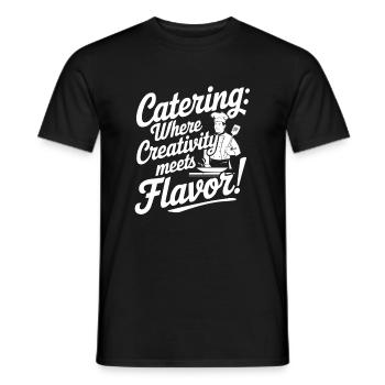 Traiteur : Là où la créativité rencontre la saveur ! - T-shirt homme - noir - Devant - AI Model Male 178 light (178cm)