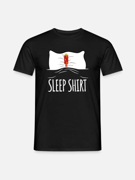 Silvester Schlaf Shirt - Männer T-Shirt - Schwarz