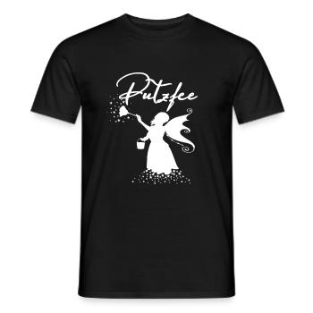 Putzfee Putzfrau Damen Frauen süßes T-Shirt - Männer T-Shirt - Schwarz - Vorne - AI Model Male 178 light (178cm)