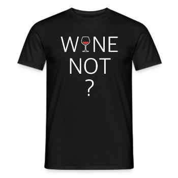 Vin pas | pourquoi pas, des dictons drôles - T-shirt homme - noir - Devant - AI Model Male 178 light (178cm)