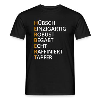 Herbert Name Geschenk - Männer T-Shirt - Schwarz - Vorne - AI Model Male 178 light (178cm)