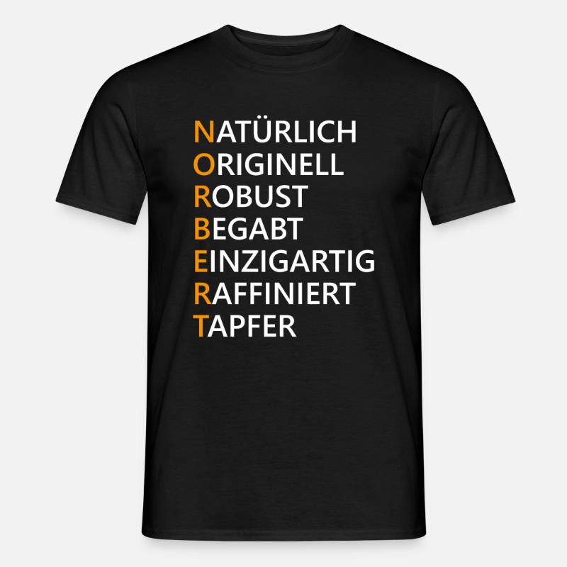 Norbert Name Geschenk - Männer T-Shirt - Schwarz