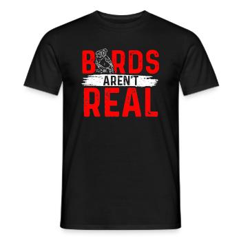 Les oiseaux ne sont pas réels - T-shirt homme - noir - Devant - AI Model Male 178 light (178cm)