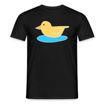 canard oiseau volant animal symbole eau - T-shirt homme - noir - Devant - AI Model Male 178 light (178cm)