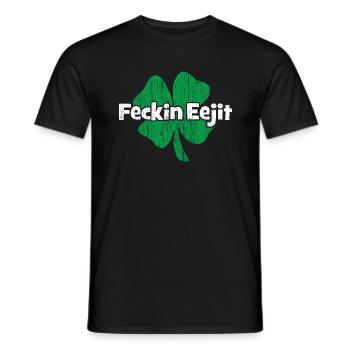 Irish fecking Eejit - T-shirt homme - noir - Devant - AI Model Male 178 light (178cm)