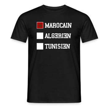 Marocain Algérien Tunisien Je Suis Marocain - T-shirt homme - noir - Devant - AI Model Male 178 light (178cm)