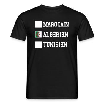 Algérien Marocain Tunisien Je Suis Algérien - T-shirt homme - noir - Devant - AI Model Male 178 light (178cm)