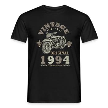 motard Né 1994 anniversaire 1994 moto - T-shirt homme - noir - Devant - AI Model Male 178 light (178cm)