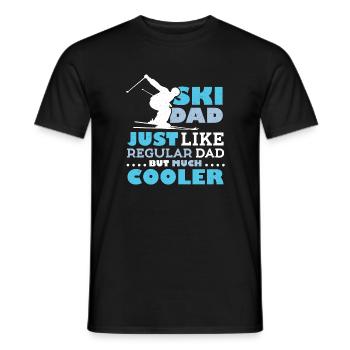 Ski Dad, Skifahren, Winterurlaub, Papa, schnee - Männer T-Shirt - Schwarz - Vorne - AI Model Male 178 light (178cm)