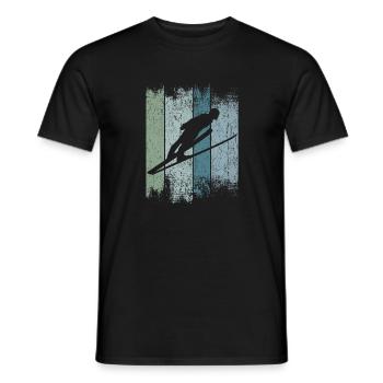 Saut à ski, saut à ski, sauteurs à ski, saut à ski - T-shirt homme - noir - Devant - AI Model Male 178 light (178cm)
