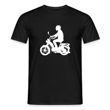 Mopedfahrer Moped Mofa Design Geschenk - Männer T-Shirt - Schwarz - Vorne - AI Model Male 178 light (178cm)