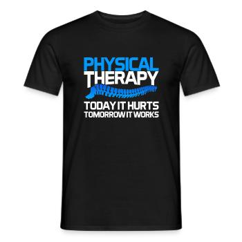 Physiothérapie physiothérapeute disant cadeau - T-shirt homme - noir - Devant - AI Model Male 178 light (178cm)