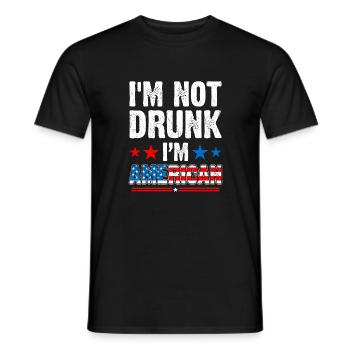Je ne suis pas ivre, je suis américain. - T-shirt homme - noir - Devant - AI Model Male 178 light (178cm)