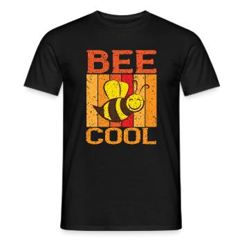Bleib sei cool Bee Cool Biene Bienen Imker - Männer T-Shirt - Schwarz - Vorne - AI Model Male 178 light (178cm)