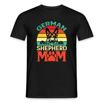 German Shepherd Mama Mom Dog Dogs - Men's T-Shirt - black - Front - AI Model Male 178 light (178cm)
