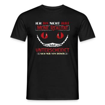 Meine Realität unterscheidet sich nur von deiner - Männer T-Shirt - Schwarz - Vorne - AI Model Male 178 light (178cm)