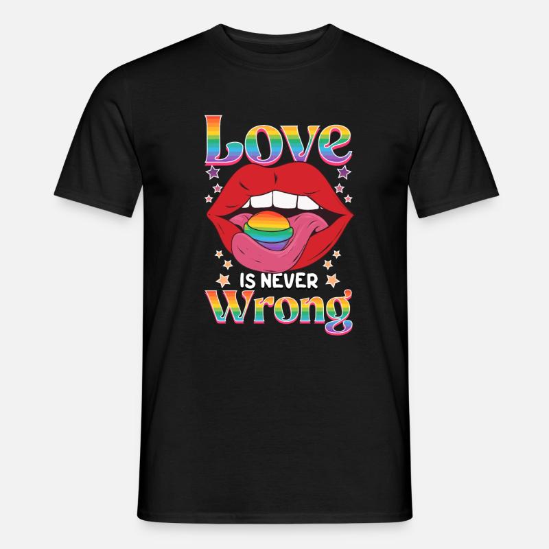 Love Is Never Wrong | pridedesigncontest2024 - Men’s T-shirt - black