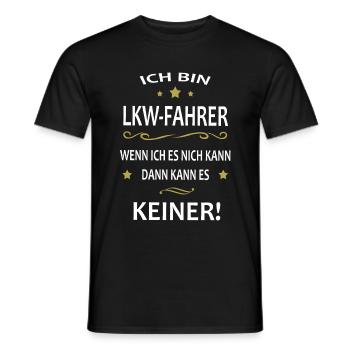Ich bin LKW Fahrer - Männer T-Shirt - Schwarz - Vorne - AI Model Male 178 light (178cm)