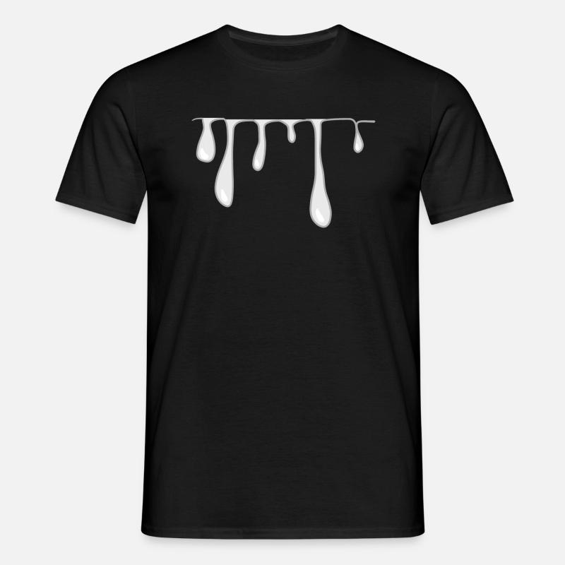 drops slime line pattern - Men's T-Shirt - black